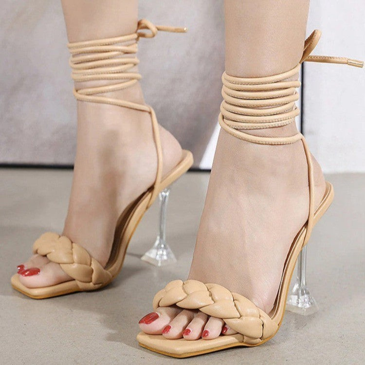 Weave Strappy Sandals Square